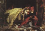 Alexandre  Cabanel The Death of Francesca da Rimini and Paolo Malatesta Sweden oil painting reproduction